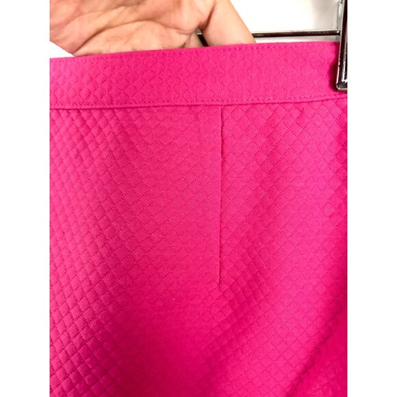 VTG Herbert Grossman Cynthia Sobel Pink Pencil Skirt Sz 14 Made in USA Textured - Picture 9 of 10